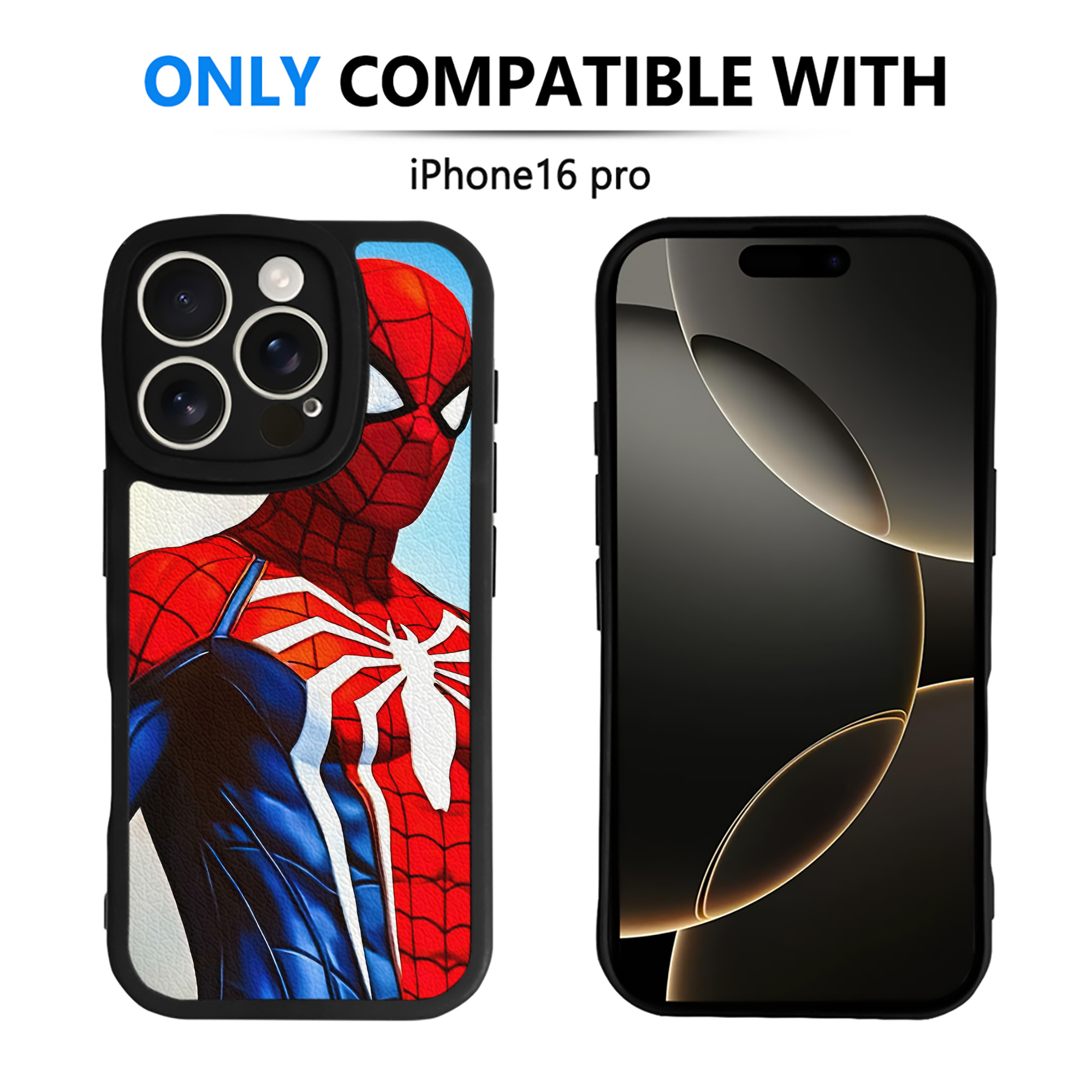 Spider Man スパイダーマン 【iPhone 16シリーズ対応】シリコンスマホケース（レザー調） 材質：シリコン